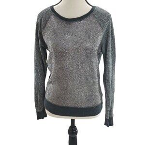 Express Sweatshirt Lightweight Gray Silver Snakeskin Womens Size XS